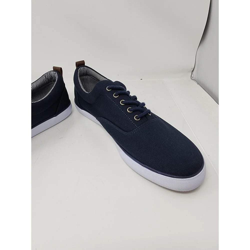 Goodfellow & Co Mens Brady Lace‎ Up Canvas Sneakers Navy Blue Casual Size 13